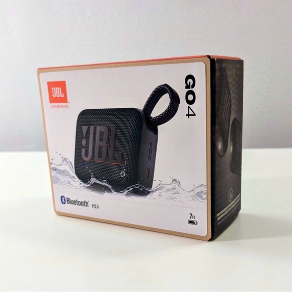 JBL Go 4 Bluetooth Speaker Ultra Portable Waterproof Dustproof Brand New BLACK - Picture 1 of 3